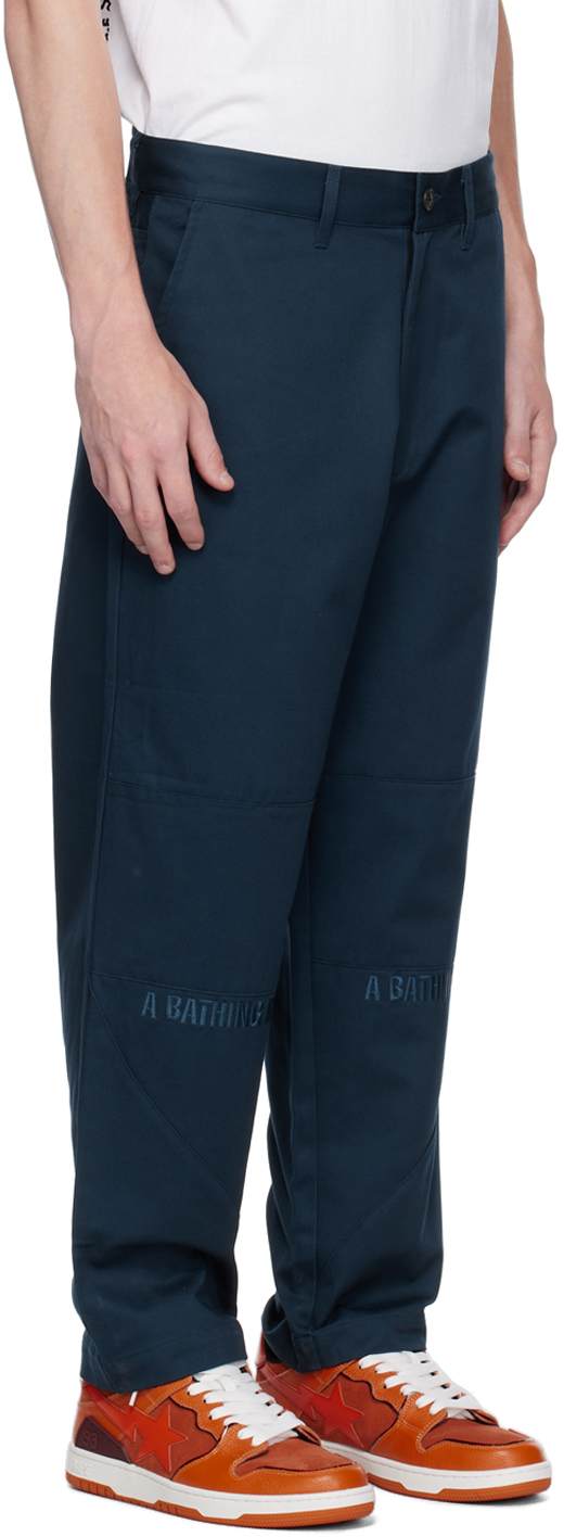 Buy HIGH-WAIST NAVY-BLUE LOOSE FIT TROUSERS for Women Online in India