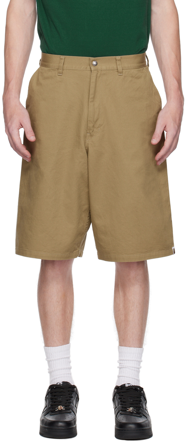 Tan One Point Shorts