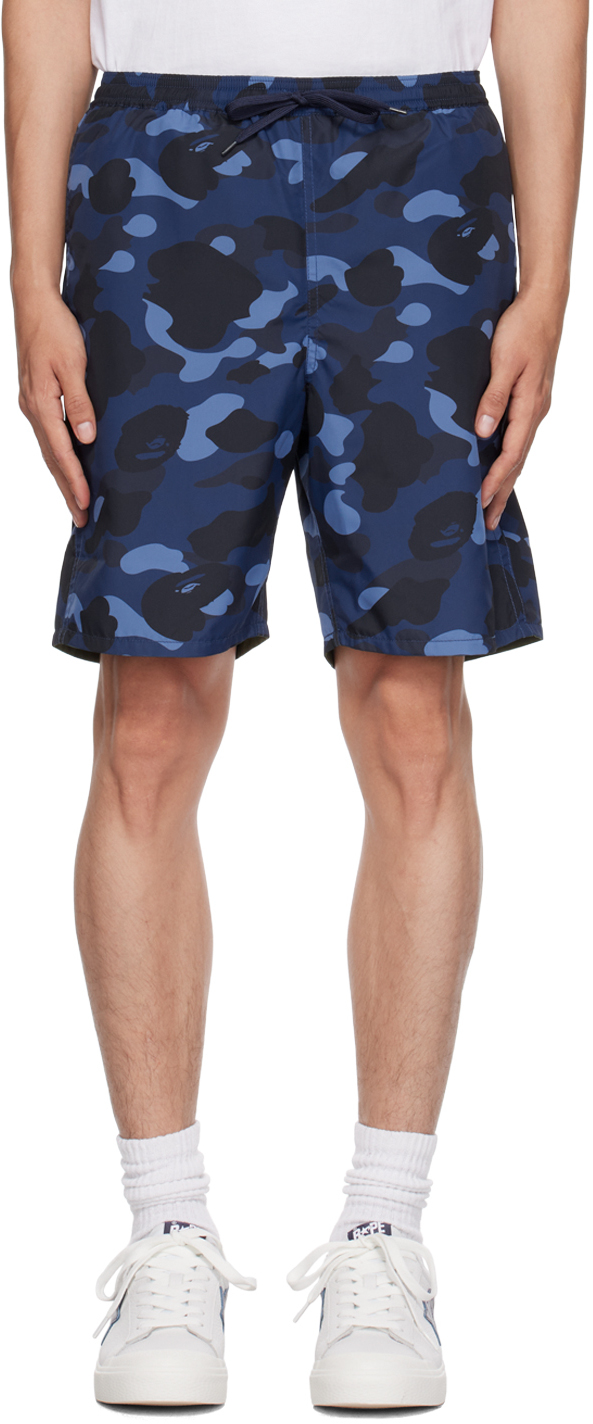 Navy Camo Shark Reversible Shorts