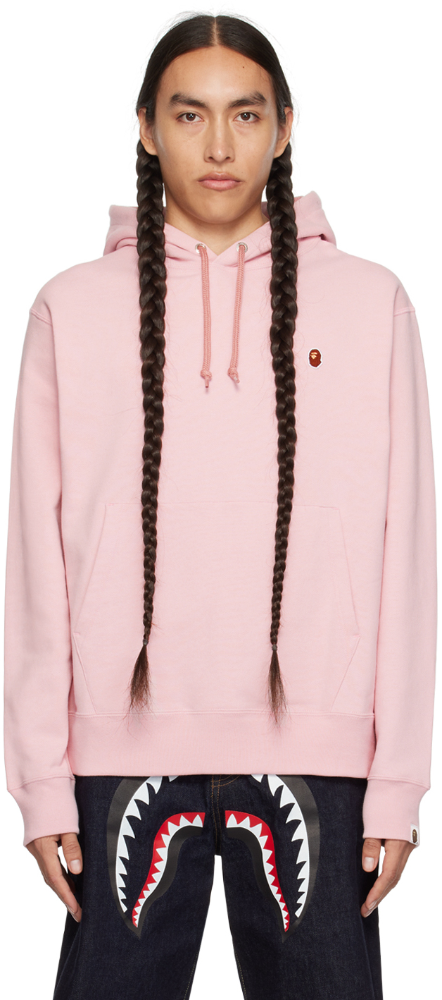 BAPE Ape Head One Point Relaxed Fit Pullover Hoodie (SS23) Pink