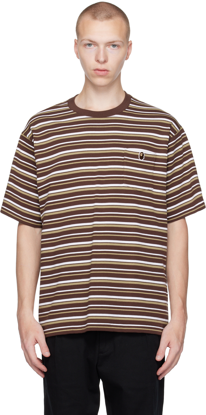 Brown Hoop One Point T-Shirt