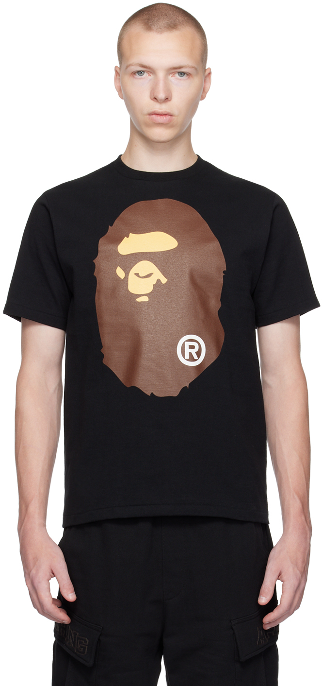 BAPE: Black Big Ape Head T-Shirt | SSENSE Canada