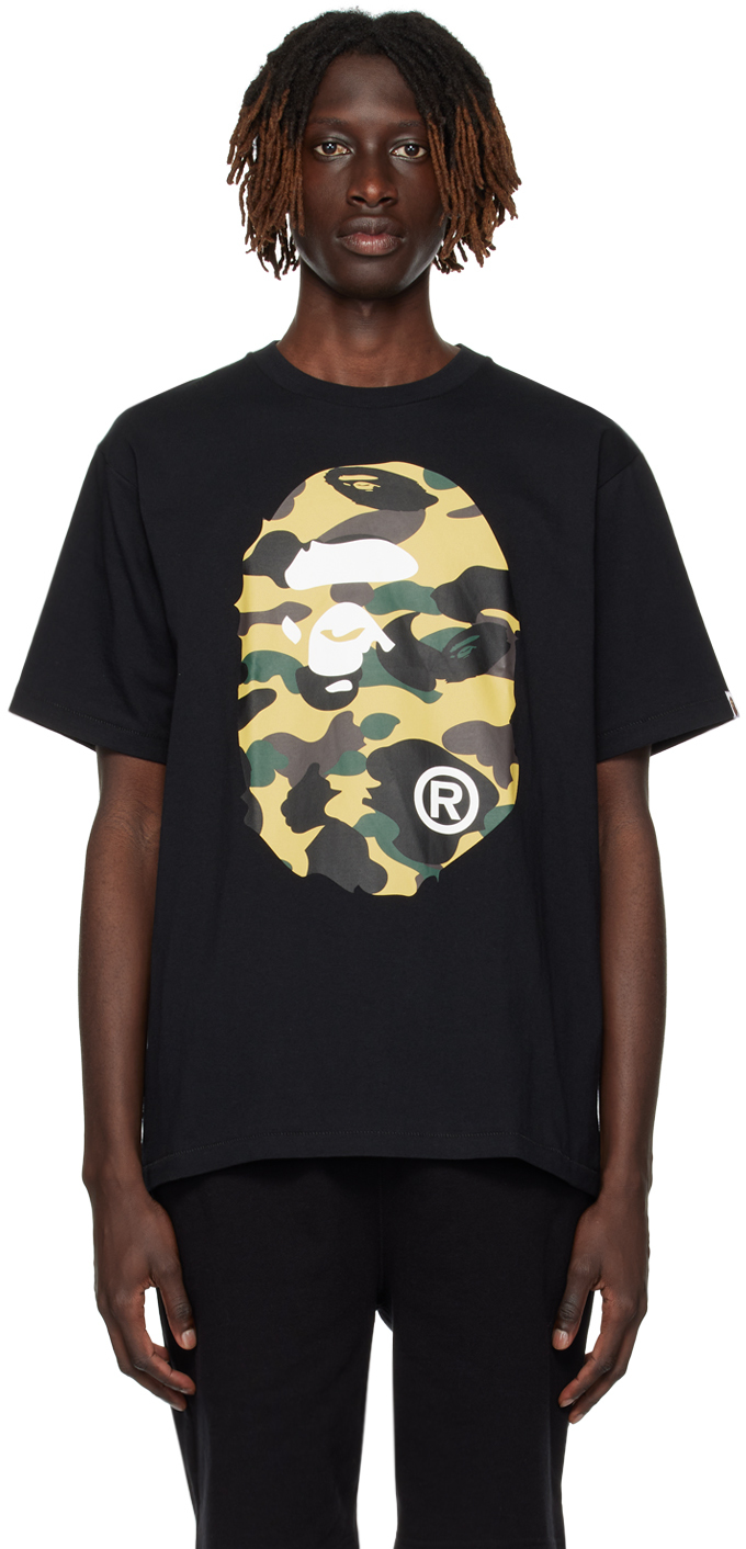 BAPE T shirt noir logos motif 1st Camo SSENSE France