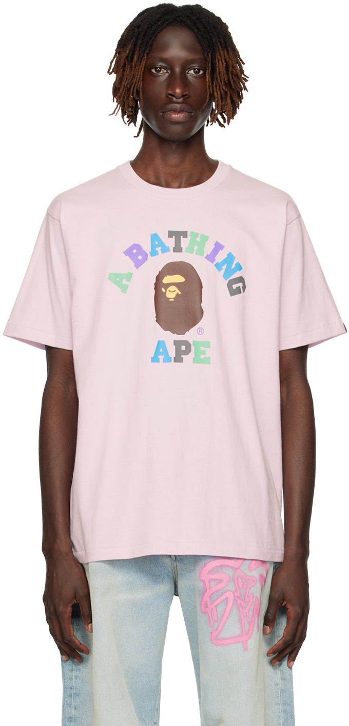BAPE: Purple Printed T-Shirt | SSENSE Canada