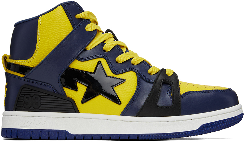 Yellow & Navy Sta 93 Hi Sneakers
