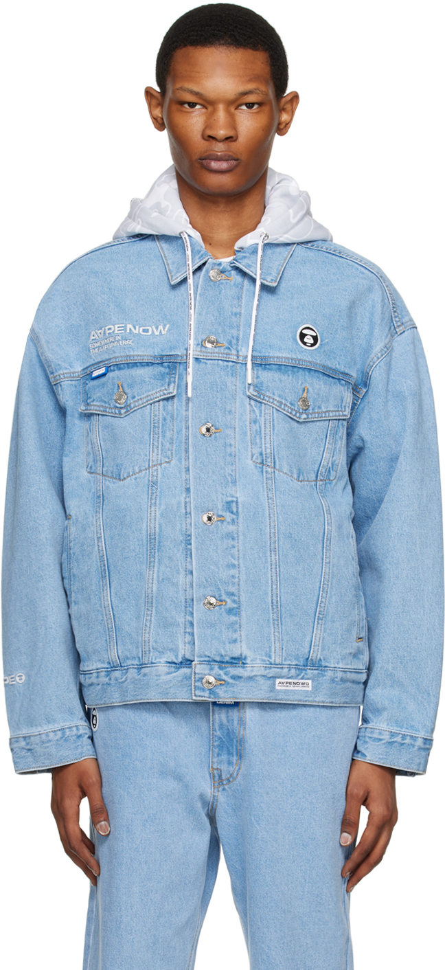 Blue Hooded Denim Jacket