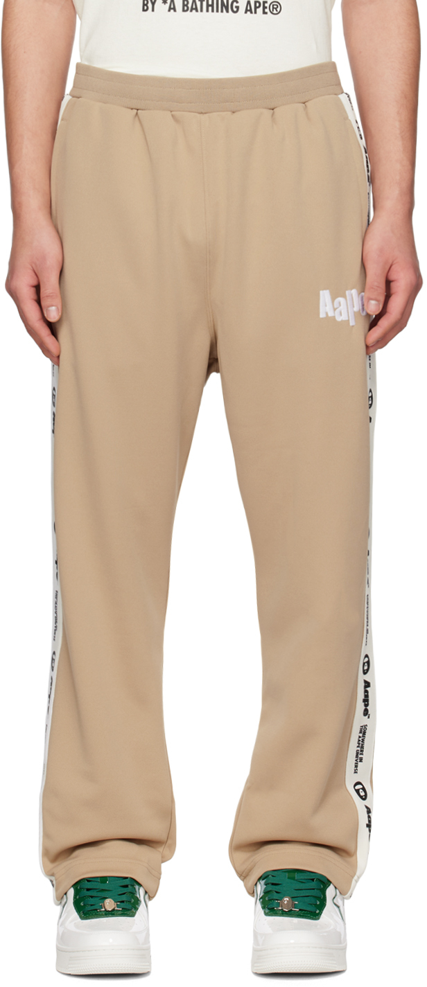 Aape By A Bathing Ape Beige Bonded Lounge Pants In Bgp | ModeSens