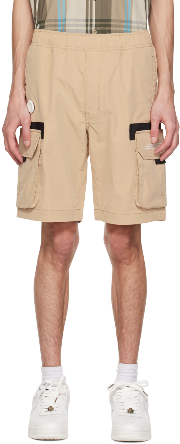Aape By A Bathing Ape Beige Cargo Pocket Shorts In Brown