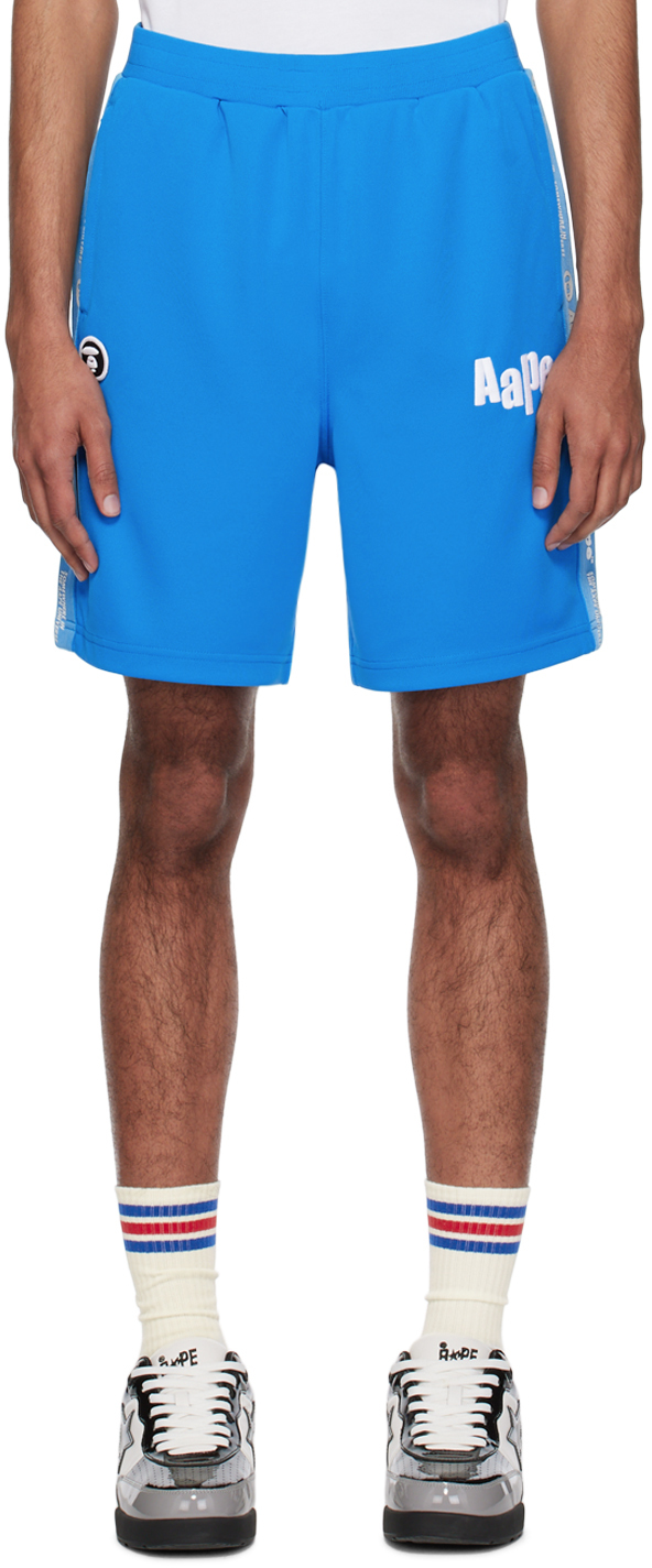 Aape By A Bathing Ape Blue Drawstring Shorts In Bll