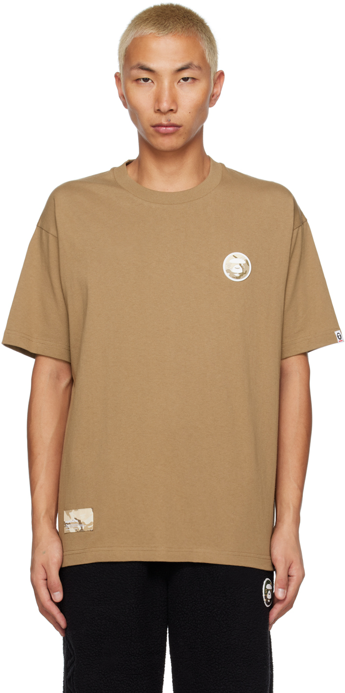 AAPE by A Bathing Ape Brown Patch T-Shirt