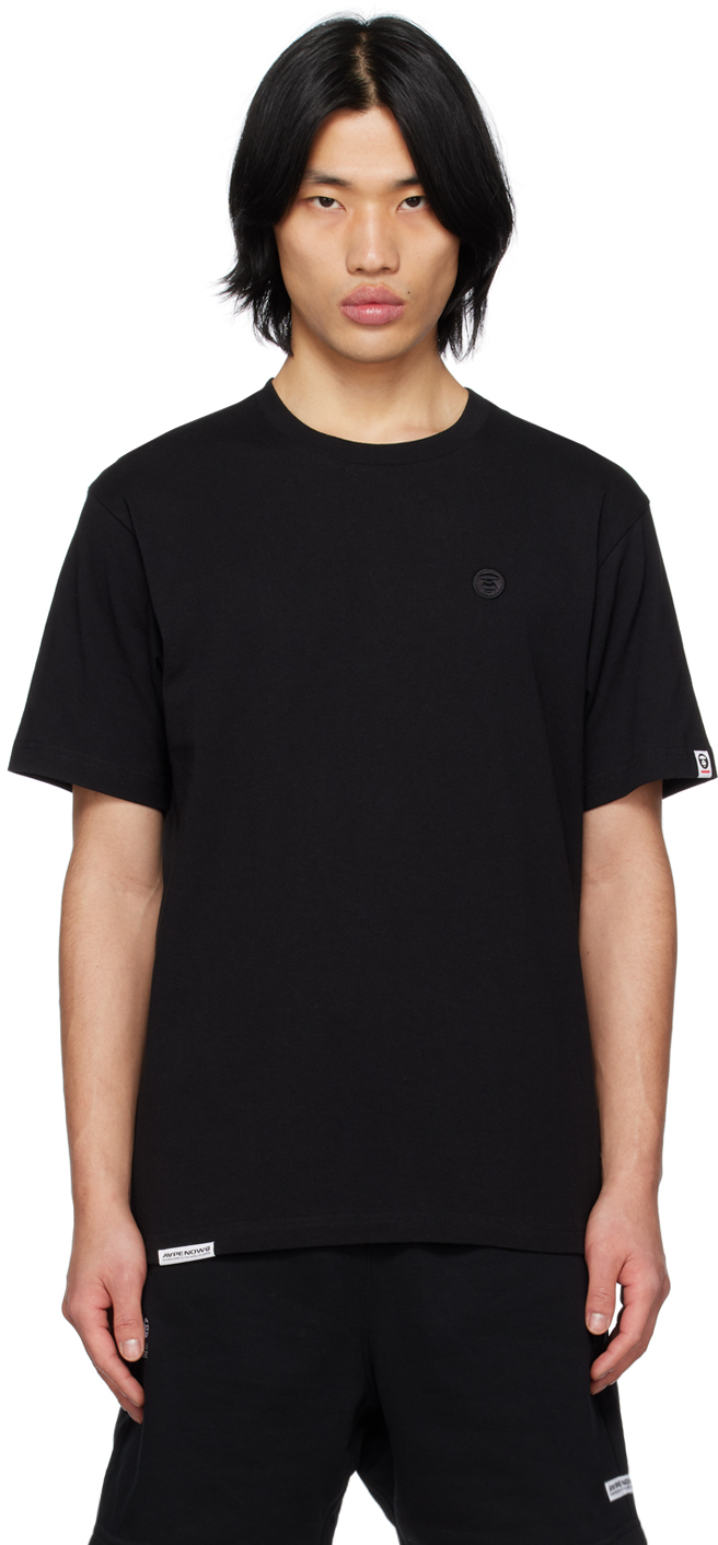 Aape By A Bathing Ape Black Embroidered T-shirt