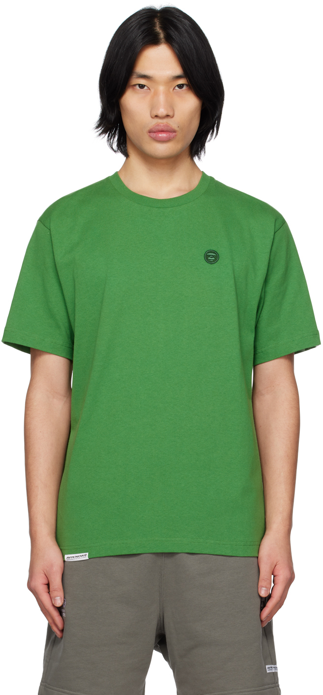 Aape By A Bathing Ape Green Embroidered T-shirt