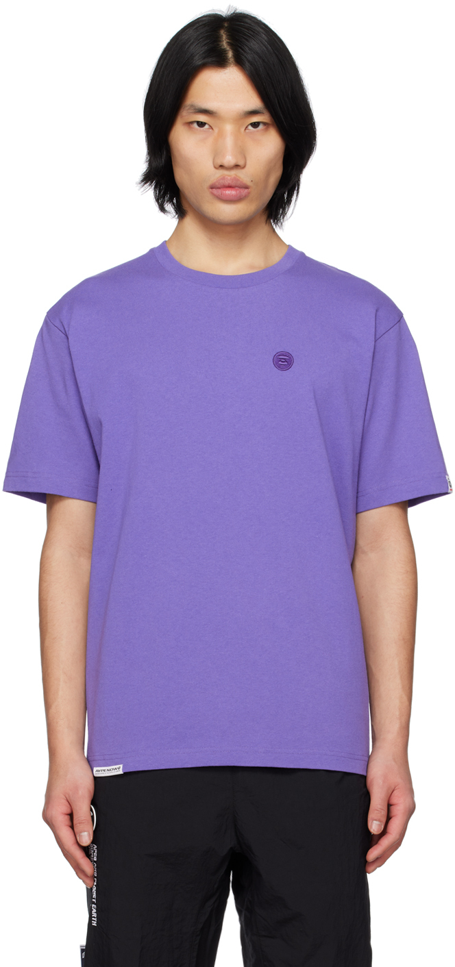 Aape By A Bathing Ape Purple Embroidered T-shirt