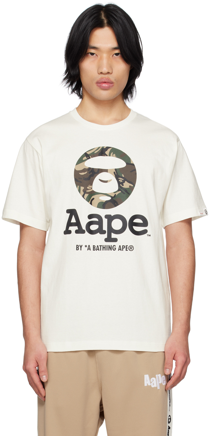 White MoonFace Camo T-Shirt