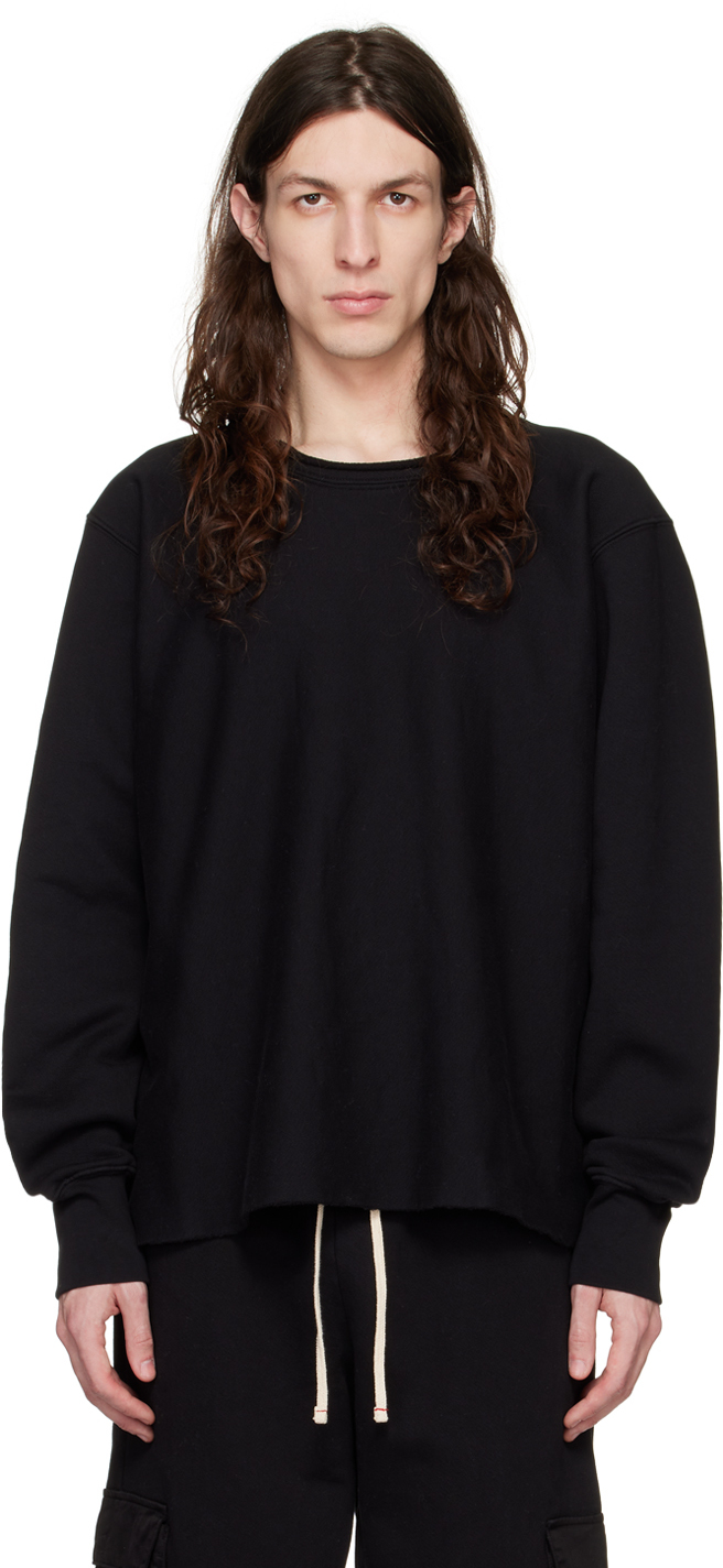 Black Rolled Edge Sweatshirt