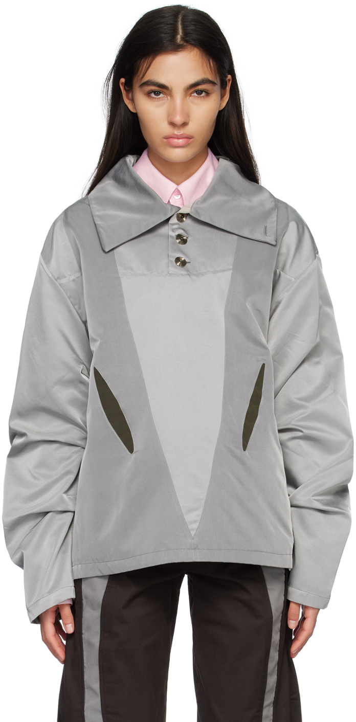 Strongthe Gray Paneled Jacket