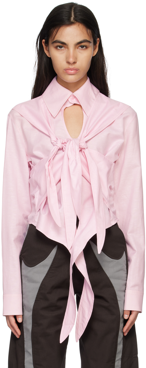 Strongthe Pink Keyhole Shirt