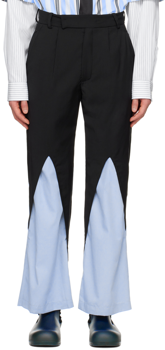 Black Two-Tone Trousers