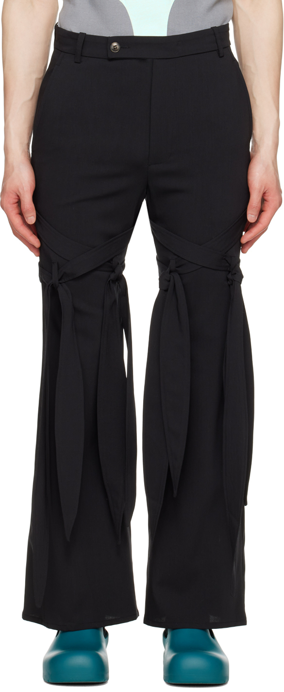 Strongthe Ssense Exclusive Black Knotted Trousers