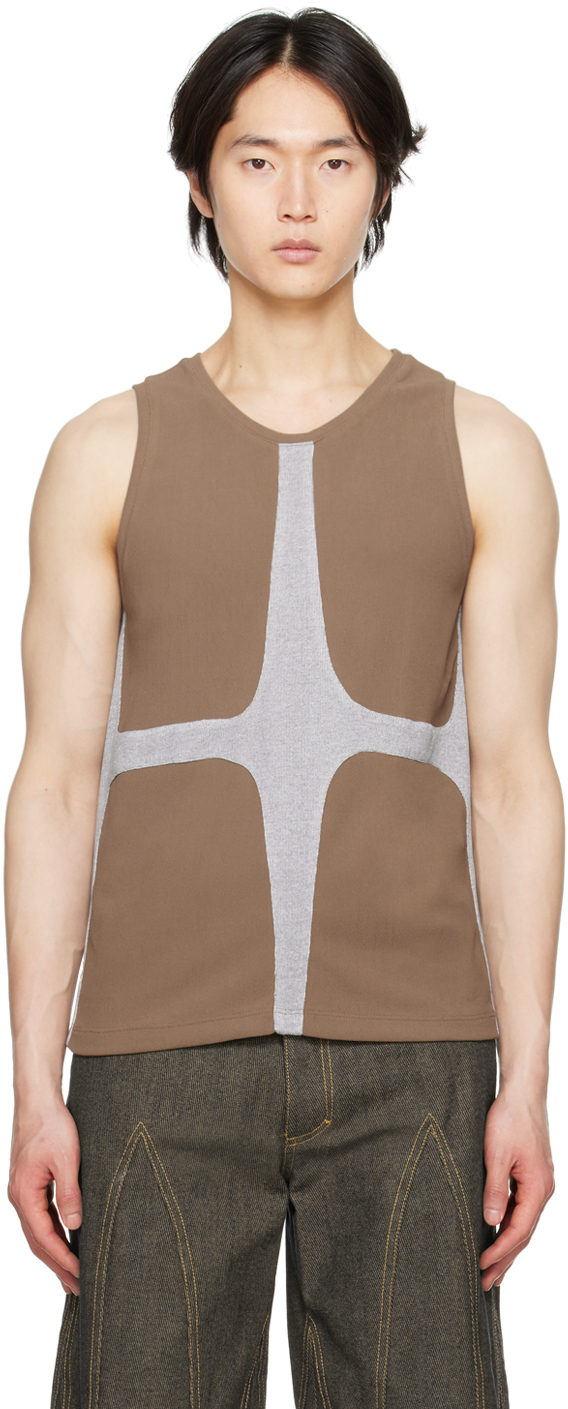 Strongthe Ssense Exclusive Brown Twink Tank Top In Brown/grey