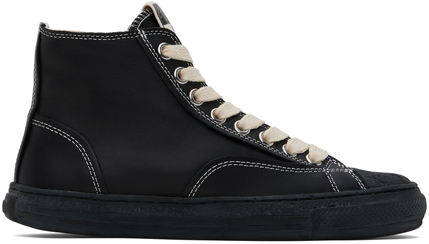 MIHARA YASUHIRO｜ ( A14TS601 BLACK) Maison MIHARA YASUHIRO: Black Past High-Top Sneakers