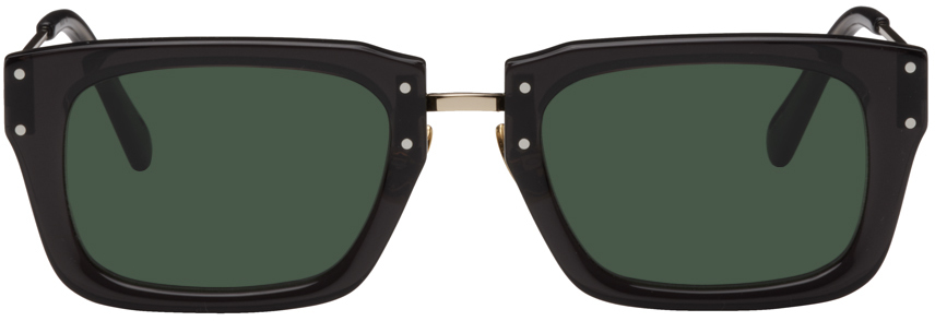 Jacquemus Black Le Raphia 'les Lunettes Soli' Sunglasses In 090 Multi-black