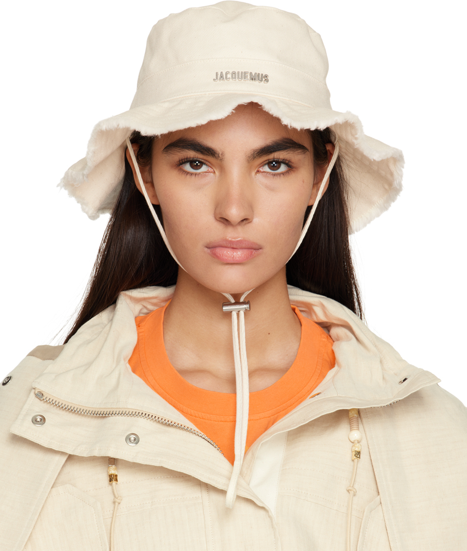 Jacquemus: Off-White 'Le Bob Artichaut' Bucket Hat | SSENSE Canada