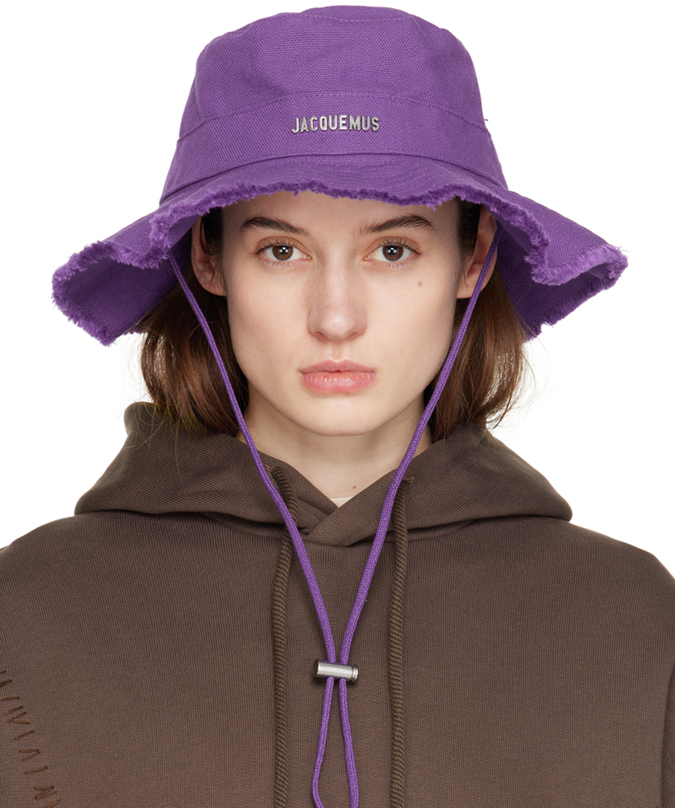 Jacquemus Le Bob Artichaut Logo帽子 In Purple