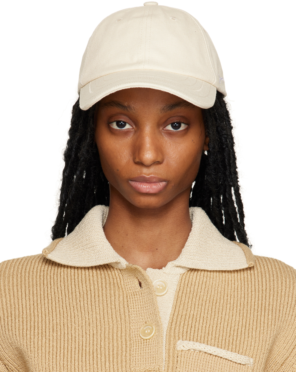 JACQUEMUS: Le Raphiaコレクション オフホワイト La Casquette 