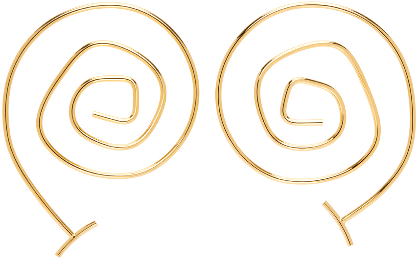 Jacquemus Gold 'Les Créoles Perola' Earrings