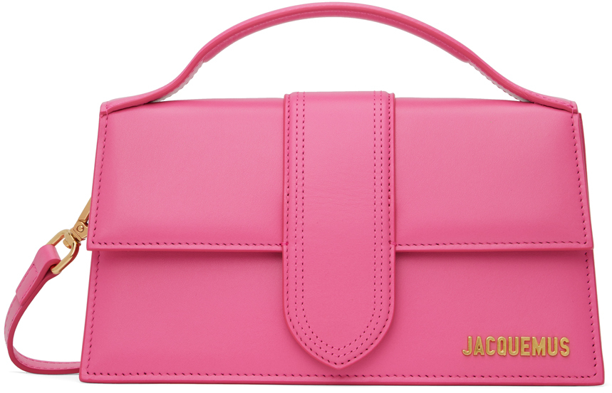 Jacquemus Le Brand Bambino Bag Woman Pink In Leather In 430 Pink