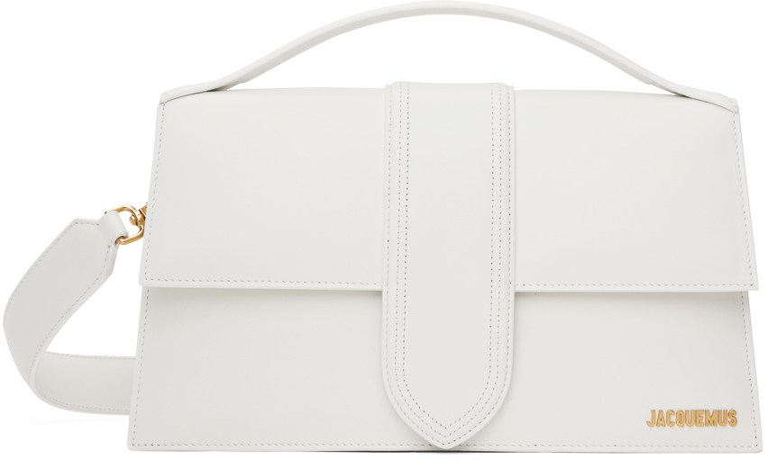 Jacquemus White Le Raphia 'Le Grand Bambinou' Bag SSENSE