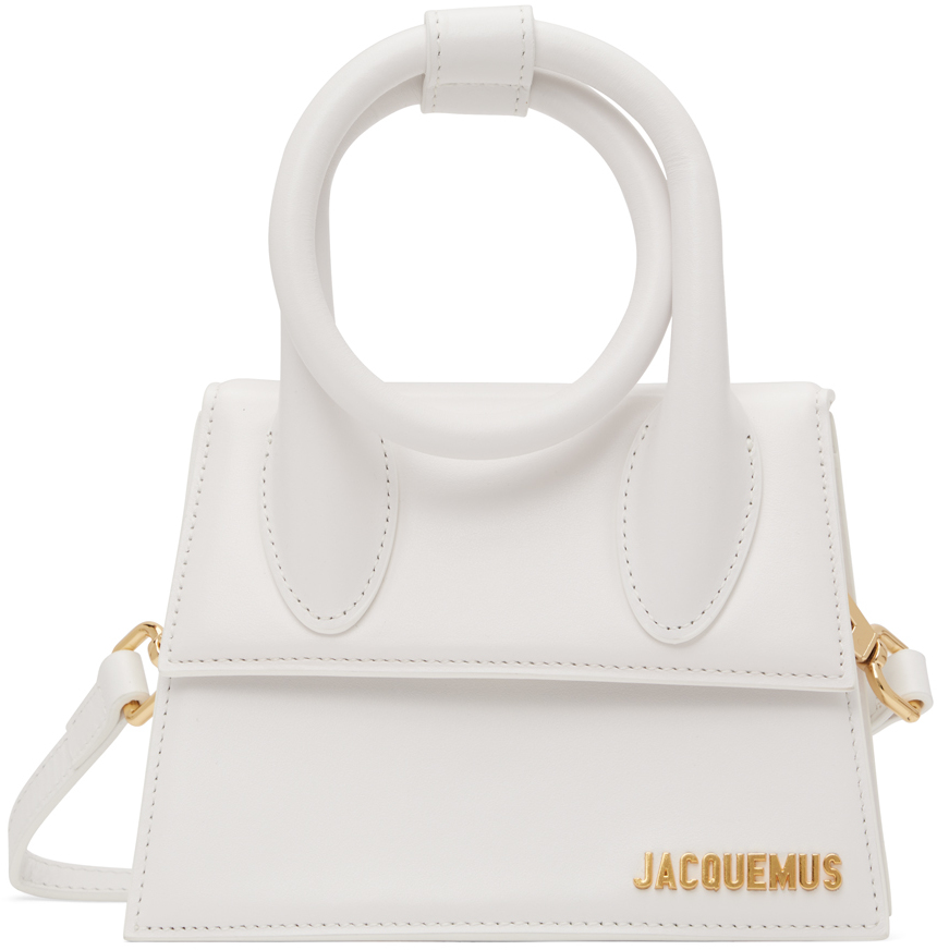 Jacquemus White 'le Chiquito Noeud' Shoulder Bag In 100 White