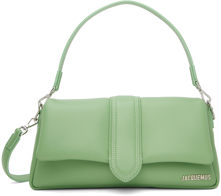 Jacquemus Green Le Raphia 'le Bambimou' Bag In 560 Khaki