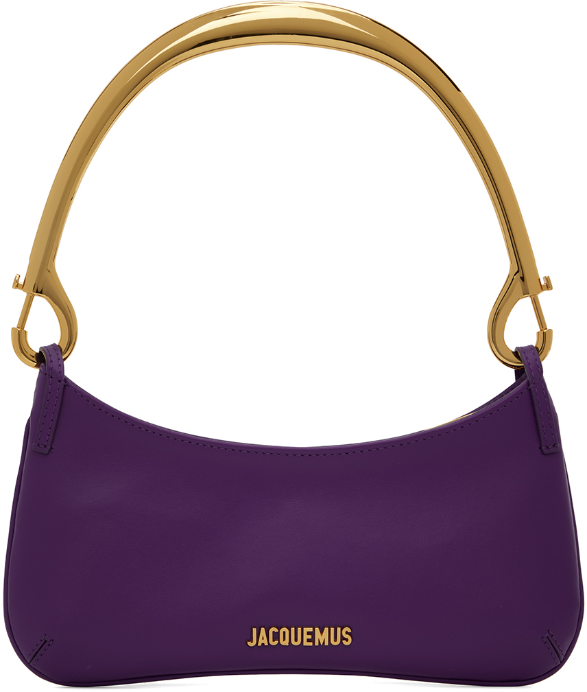 Jacquemus: Purple Le Raphia 'Le Bisou Mousqueton' Bag | SSENSE Canada