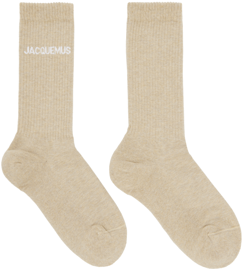 Jacquemus: Beige 'Les Chaussettes Jacquemus' Socks | SSENSE