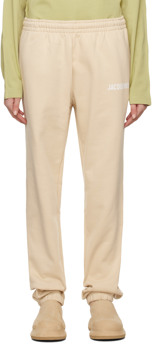 JACQUEMUS BEIGE 'LE JOGGING JACQUEMUS' LOUNGE PANTS