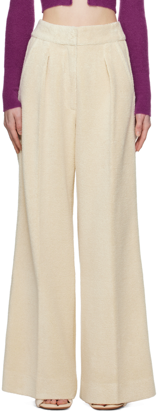 Shop Jacquemus Beige 'le Pantalon Banha' Trousers In 130 Light Beige