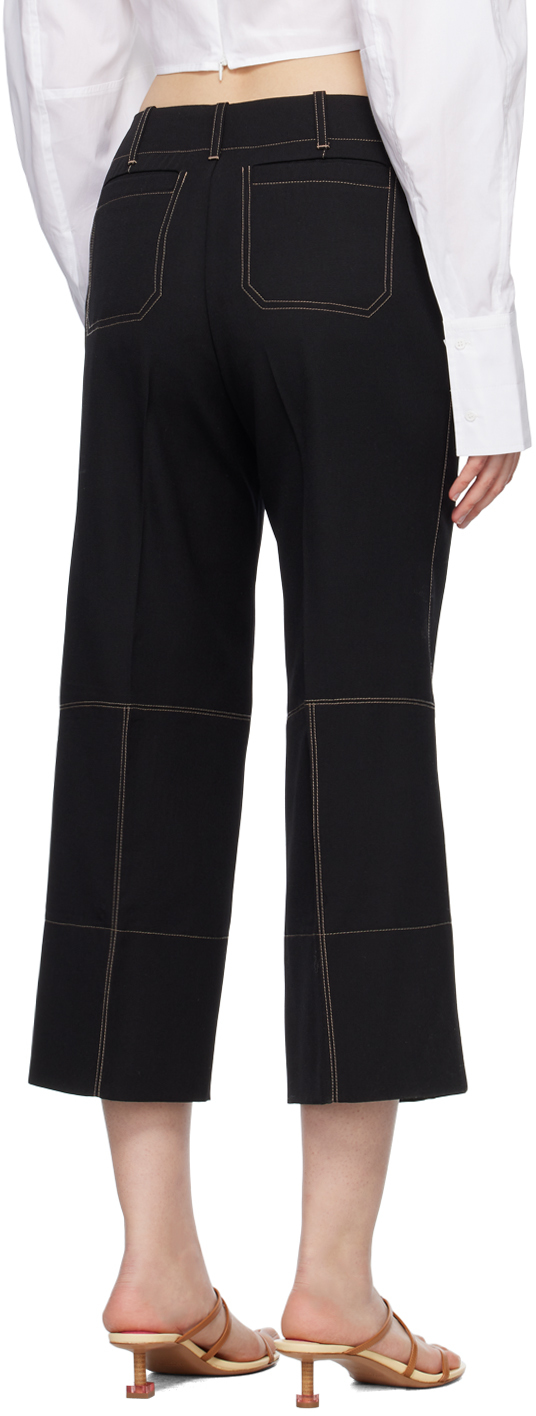 Jacquemus Black Le Raphia 'le Pantalon Areia' Trousers In 990 Black