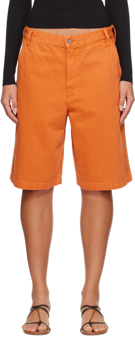 Orange Chino Shorts