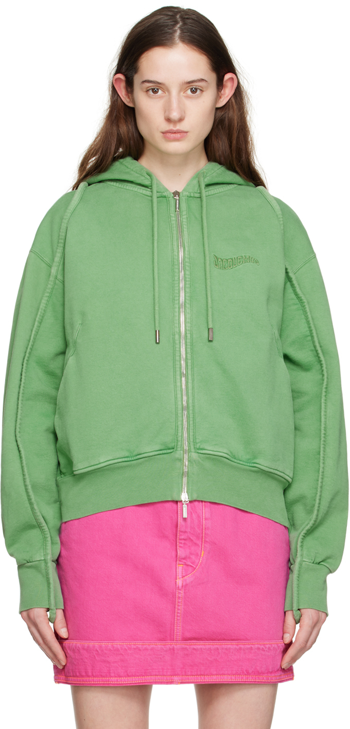 Green Le Raphia 'Le Sweater Camargue Zippe' Hoodie