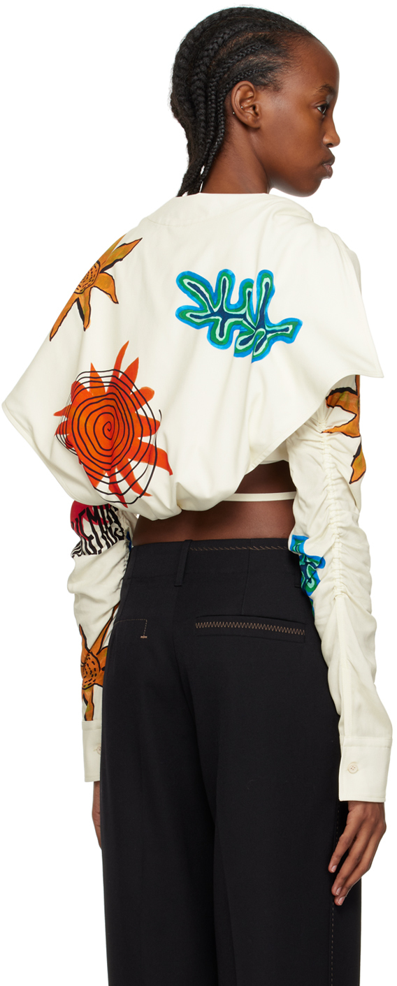 Jacquemus Multicolored Pocket Shirt La Chemise Meio In 1eg Print Beige Arty