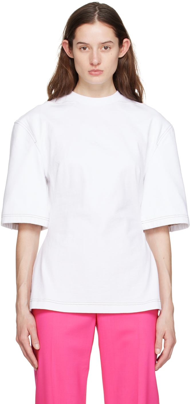 White Le Raphia 'Le T-Shirt Camisa' T-Shirt