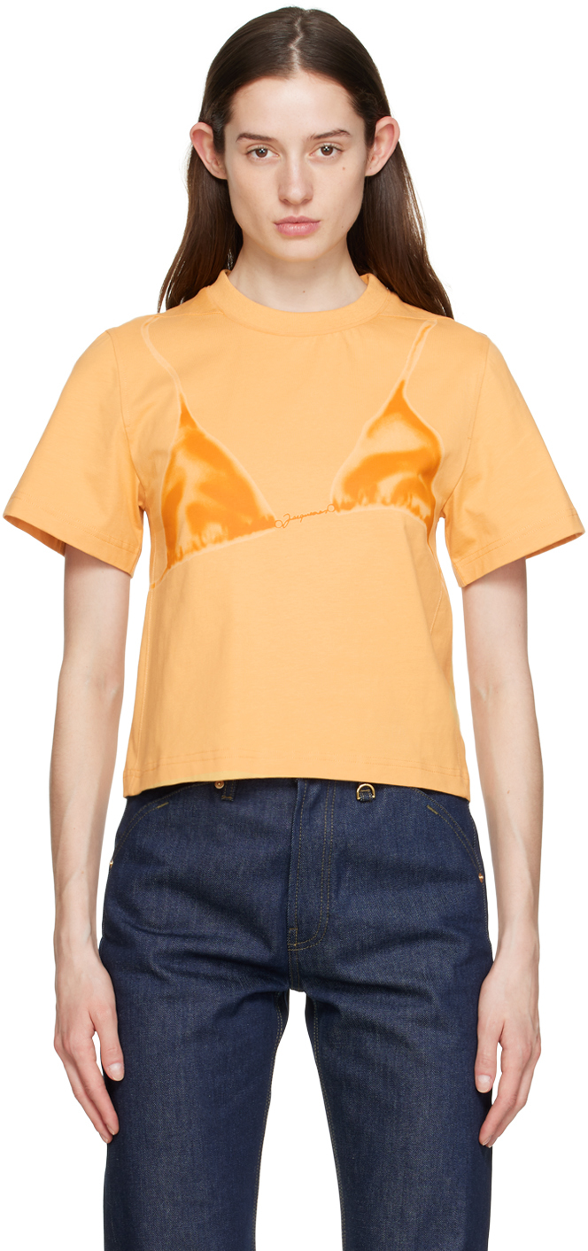 Jacquemus Yellow Le T Shirt Bikini T Shirt SSENSE