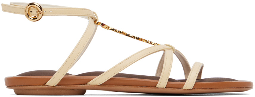 Jacquemus Off-White Le Raphia 'Les Sandales Pralu Plates' Sandals