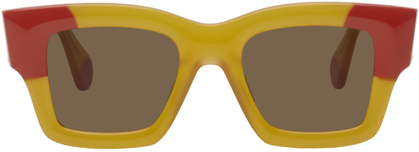 Jacquemus Orange Le Splash 'les Lunettes Baci' Sunglasses In 70 Multi-orange