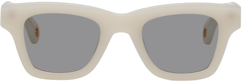 Jacquemus Beige Le Raphia 'les Lunettes Nocio' Sunglasses In 15 Multi-beige
