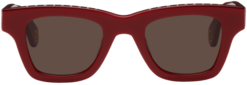 Jacquemus Red Le Raphia 'les Lunettes Nocio' Sunglasses In 40 Multi-red