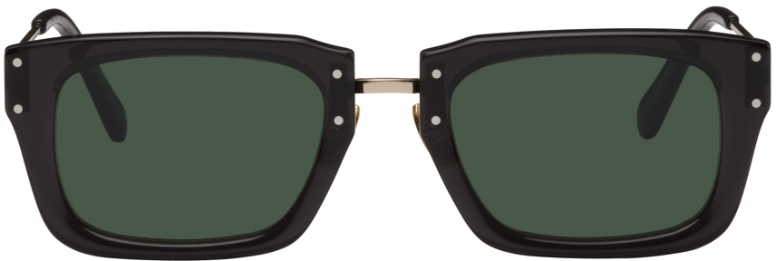 Jacquemus Black Le Raphia 'les Lunettes Soli' Sunglasses In 90 Multi-black