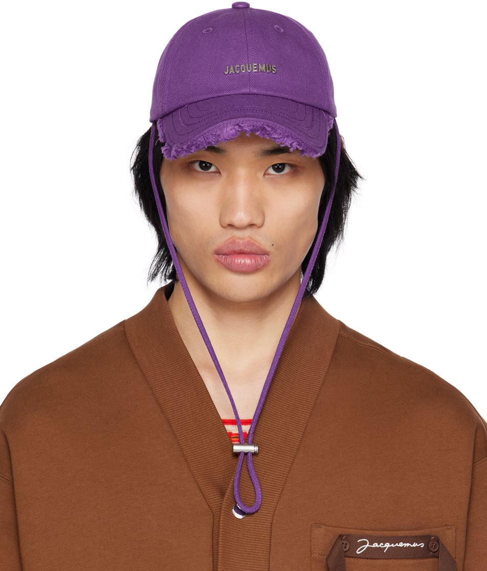 Jacquemus: 紫色 Le Raphia 系列 La Casquette Artichaut 棒球帽 | SSENSE